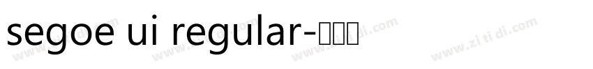 segoe ui regular字体转换